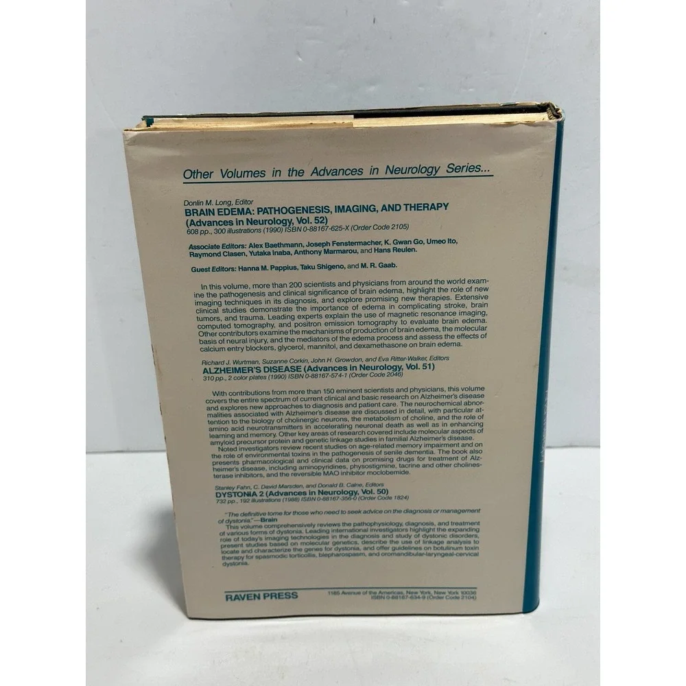 Advances in Neurology Volume 53 Parkinson's Disease anathom pathology Raven 1990